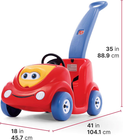 Step2 Push Around Buggy Kids Push Car, Ride On Toy, Stroller Substitute, Includes Seat Belt & Horn, Made of Durable Plastic, Max Weight 50 lbs., For Toddlers 1.5-4 Years Old, Pink