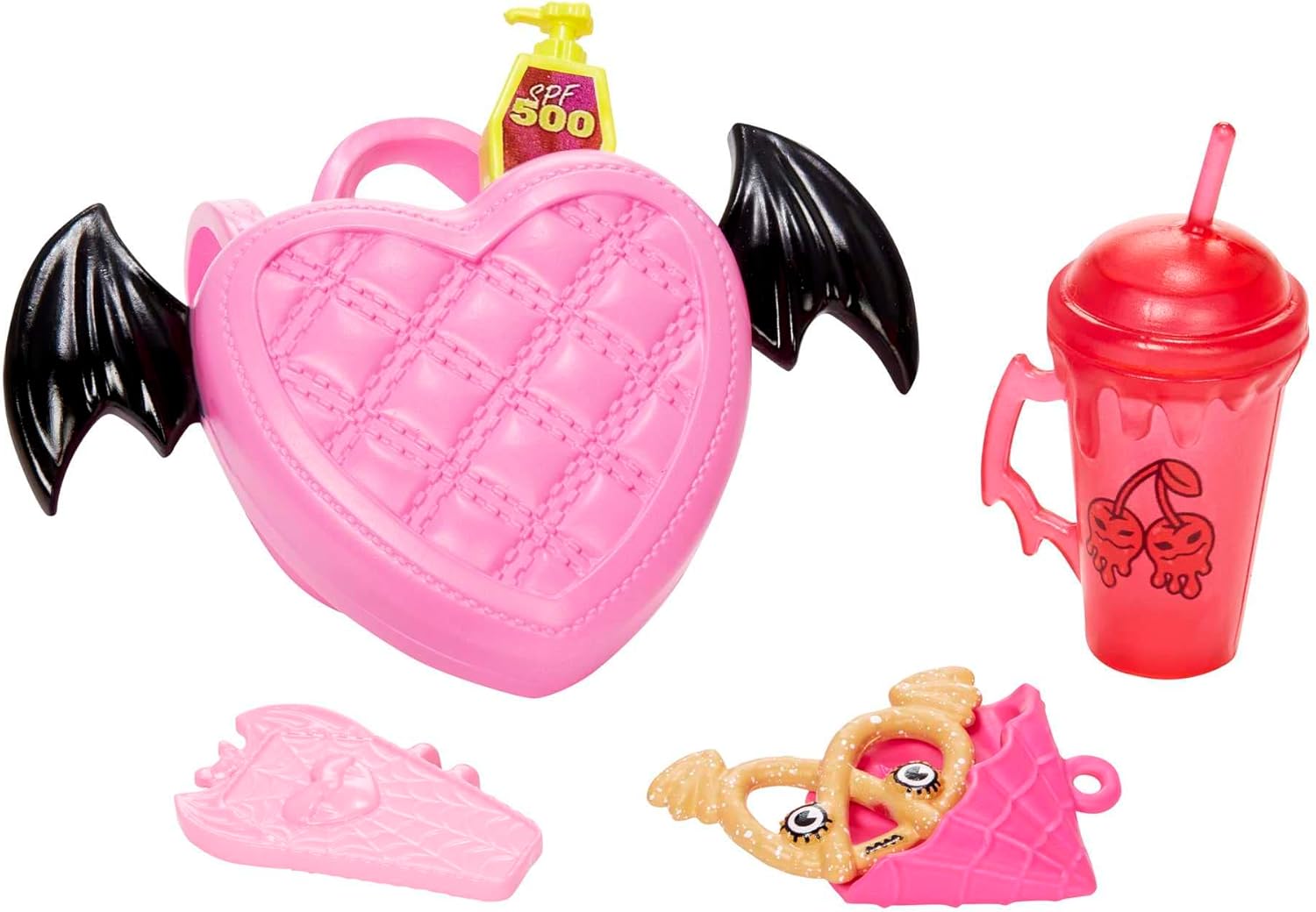 Monster High Doll, Draculaura with Pink & Black Hair in Signature Look with Fashion Accessories & Pet Bat Count Fabulous