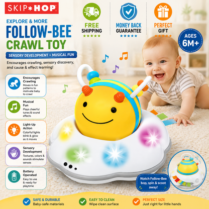 Skip Hop Explore & More Follow-Bee Crawl Toy musical sensory toy for babies