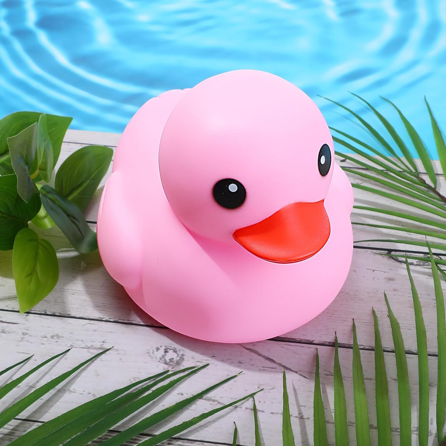 6.89 Inch Giant Rubber Duck Big Rubber Duck Large Duckling Bath Toy with Squeaky Sound for Summer Baby Shower Birthday Party Favor Gift(Pink)