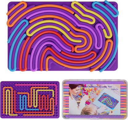 Sensory Fidget Toys for Kids Toddler Boys ,Sensory Activity Board for Stress Anxiety Autistic ADHD, Calm down Travel Airplane Essentials Toys for 3+ Year Old, Stuffers Gifts for Teen Girl