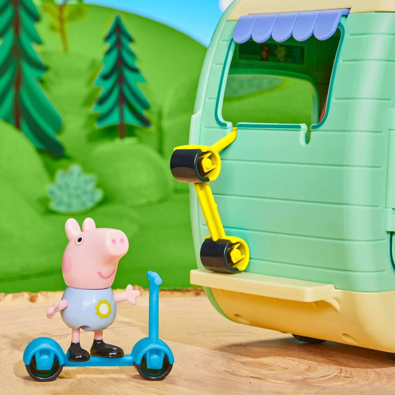 Caravan Playset for Girls and Boys, 3 Figures, 6 Accessories, Preschool Toys, Kids Gifts, Ages 3+