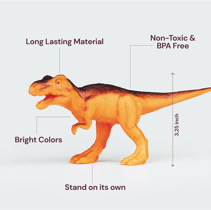 Dinosaur Toys for Kids 3-5 – 12 Realistic Small Dinosaur Figures with Metal Storage Box, Soft Dino Toy for Boys & Girls 5-7 Years Old – Toddler Boy, Animal Dino Toys
