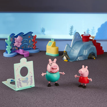 Peppa’S Adventures Peppa’S Aquarium Adventure Playset Preschool Toy: Includes 4 Figures and 8 Accessories; for Ages 3 and Up