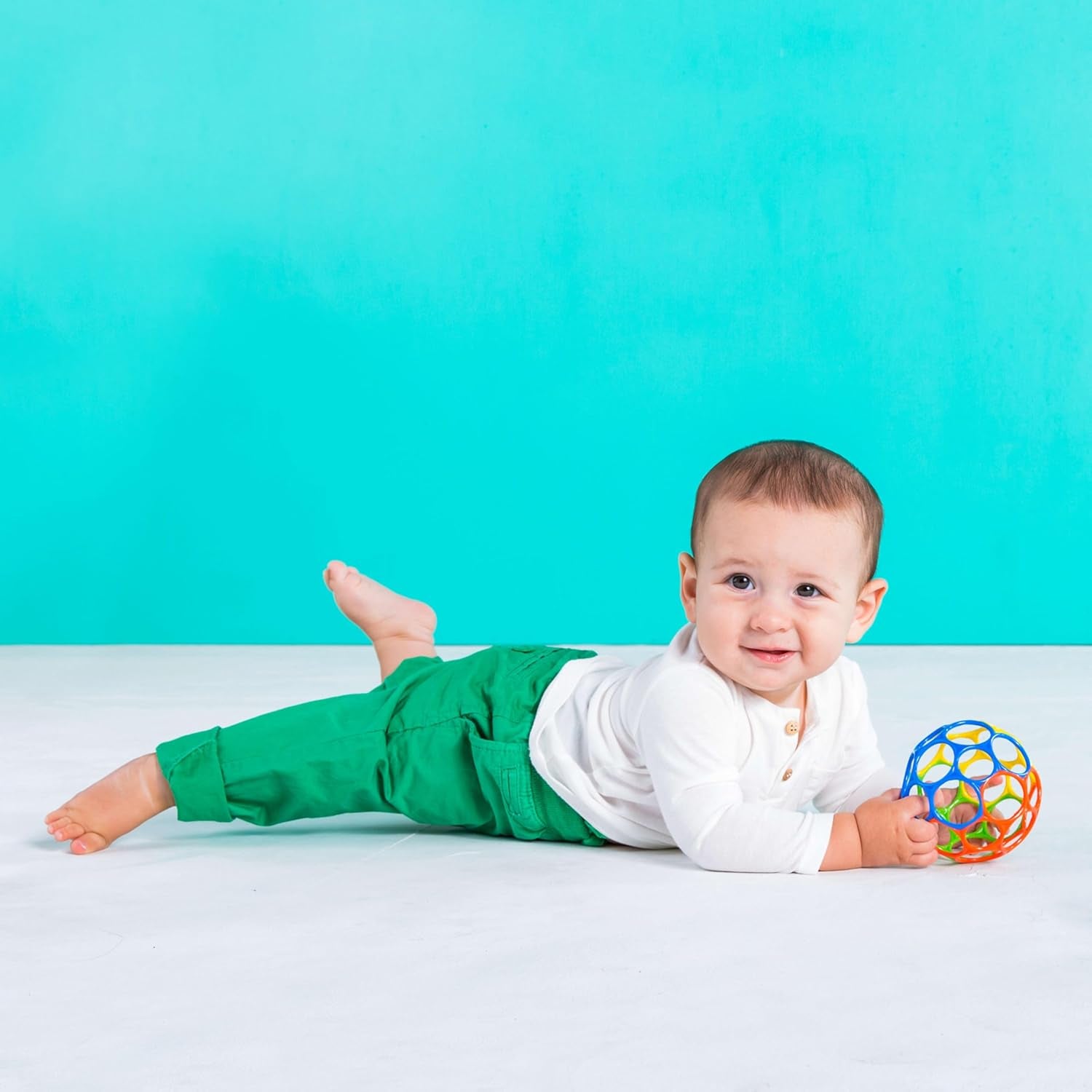 Oball Easy Grasp Classic Ball Bpa-Free Infant Toy in Red, Yellow, Green, Blue, Age Newborn and Up, 4 Inches