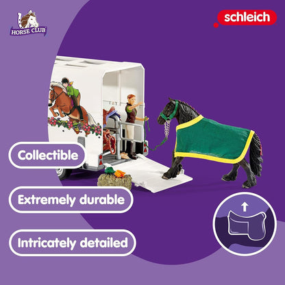 Horse Club - 38-Piece Toy Trailer and Truck Playset with Horse, Rider Action Figure and Accessories, Detailed Animal Toys for Kids Ages 5+