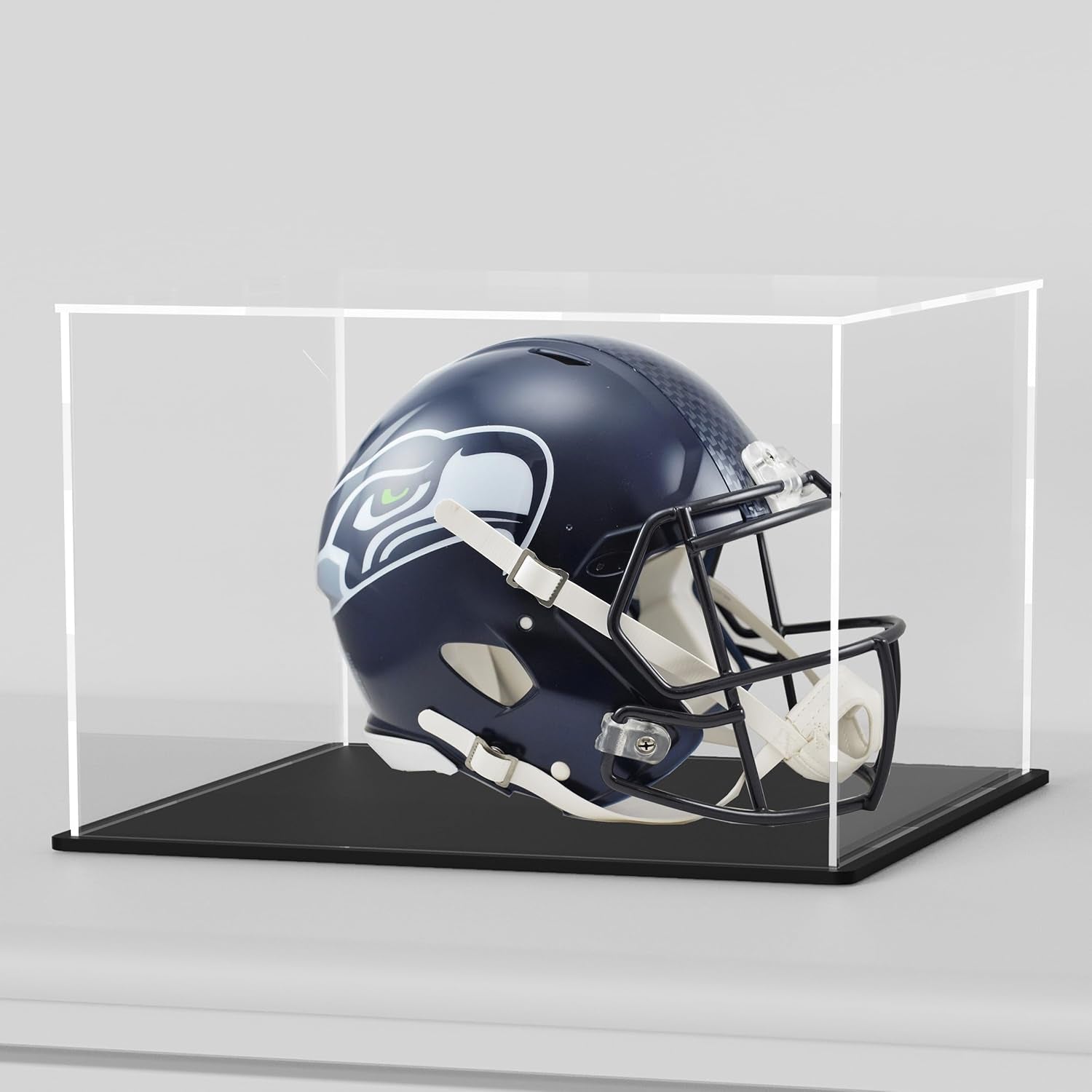 Acrylic Display Case, 8X8X8 Inch Cube, Clear Acrylic Box with Matte Black Base and Lid for Collectibles and Figures