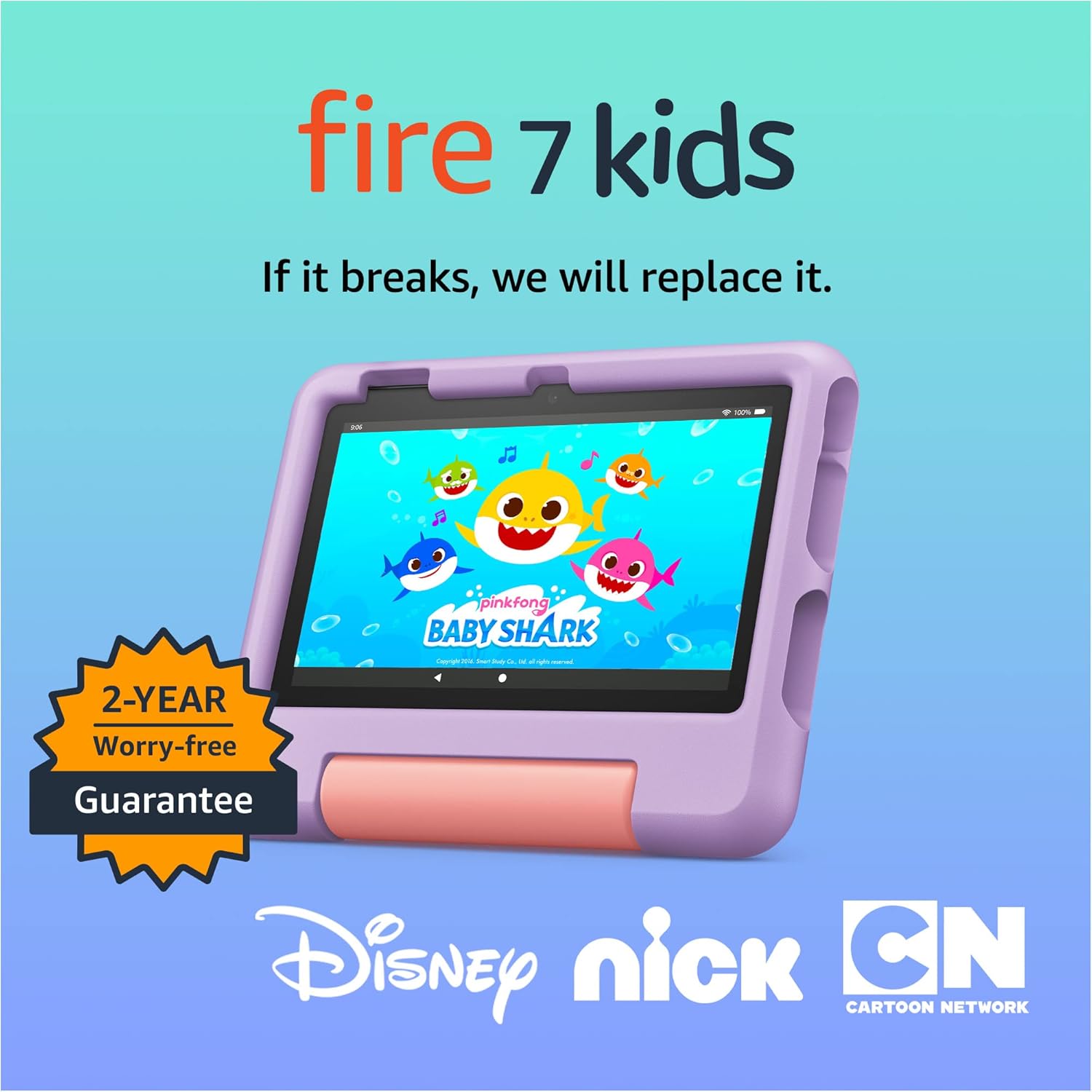 Fire 7 Kids Tablet (Newest Model) Ages 3-7. Top-Selling 7" Kids Tablet on . Includes Ad-Free and Exclusive Content, Easy Parental Controls, 10-Hr Battery, 16 GB, Blue