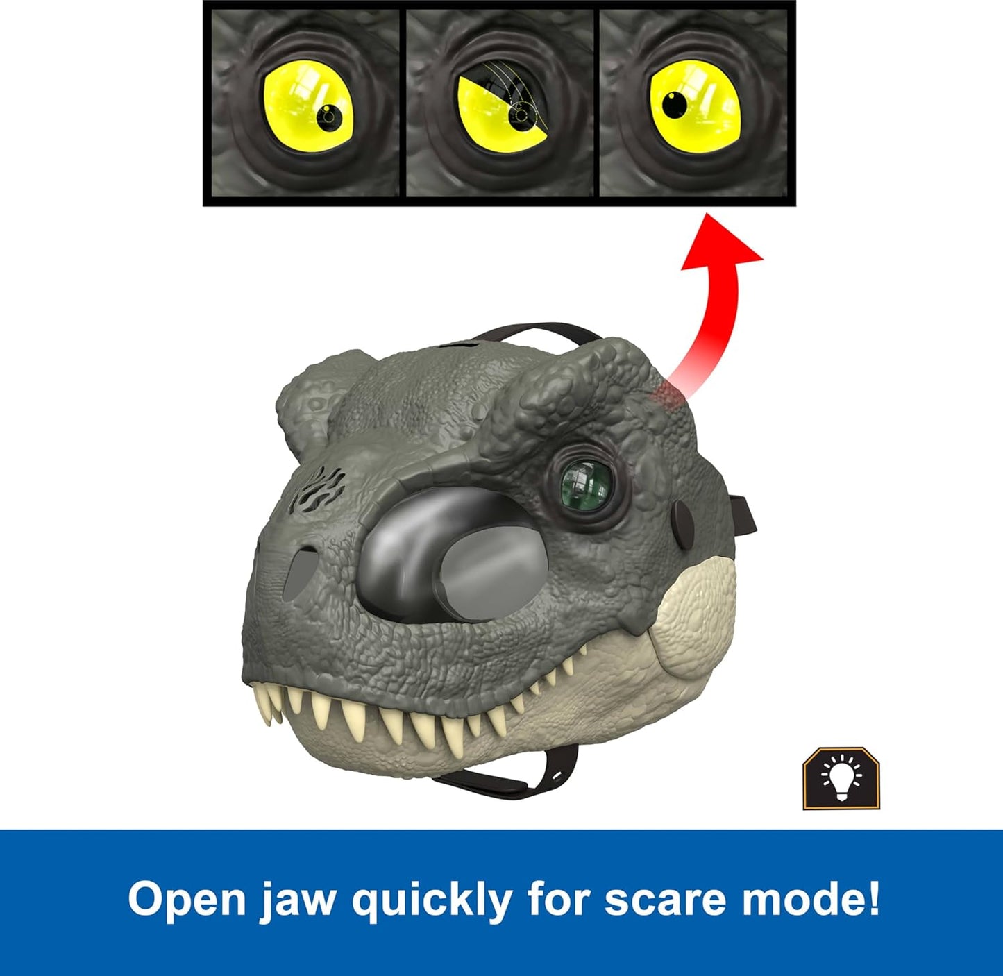 Jurassic World Rebirth T-Rex Rage N Roar Mask with LED Light Up
