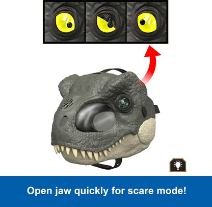 Jurassic World Rebirth T-Rex Rage N Roar Mask with LED Light Up
