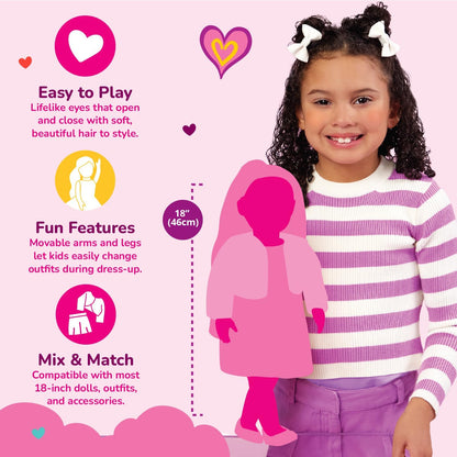 Our Generation Mindy & Pepper 18'' Doll & Pet Kitten Set