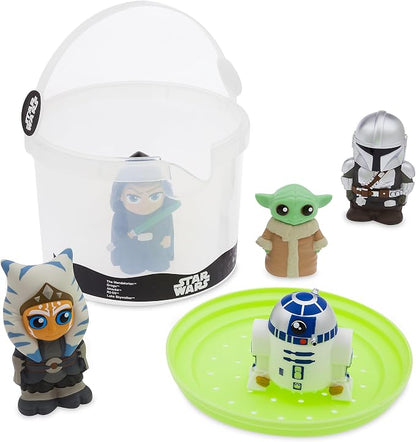 Star Wars bath bucket with Grogu Mandalorian Ahsoka R2-D2 and Luke Skywalker