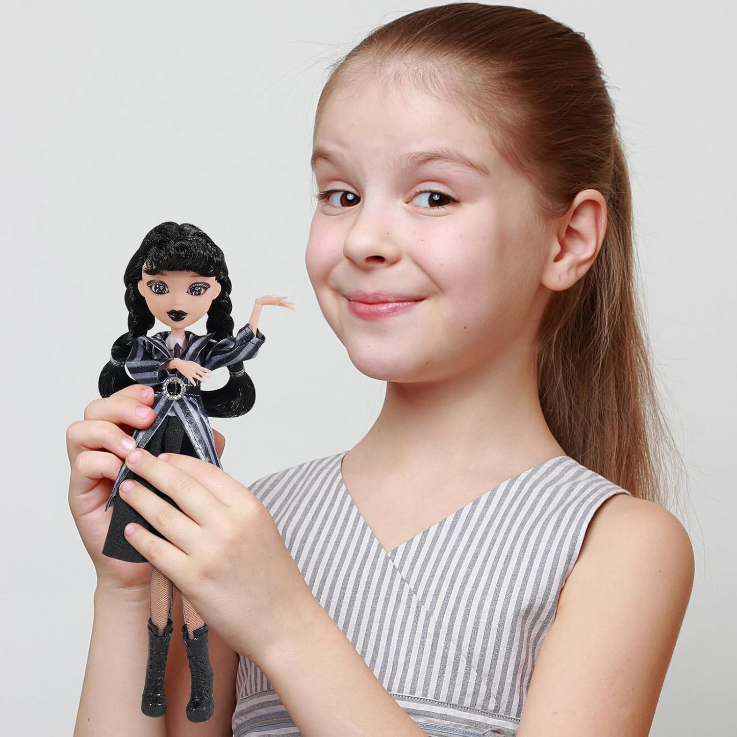 Girls Doll and Accessories, 10 Inch Academy Uniform with Black Dress and Thing