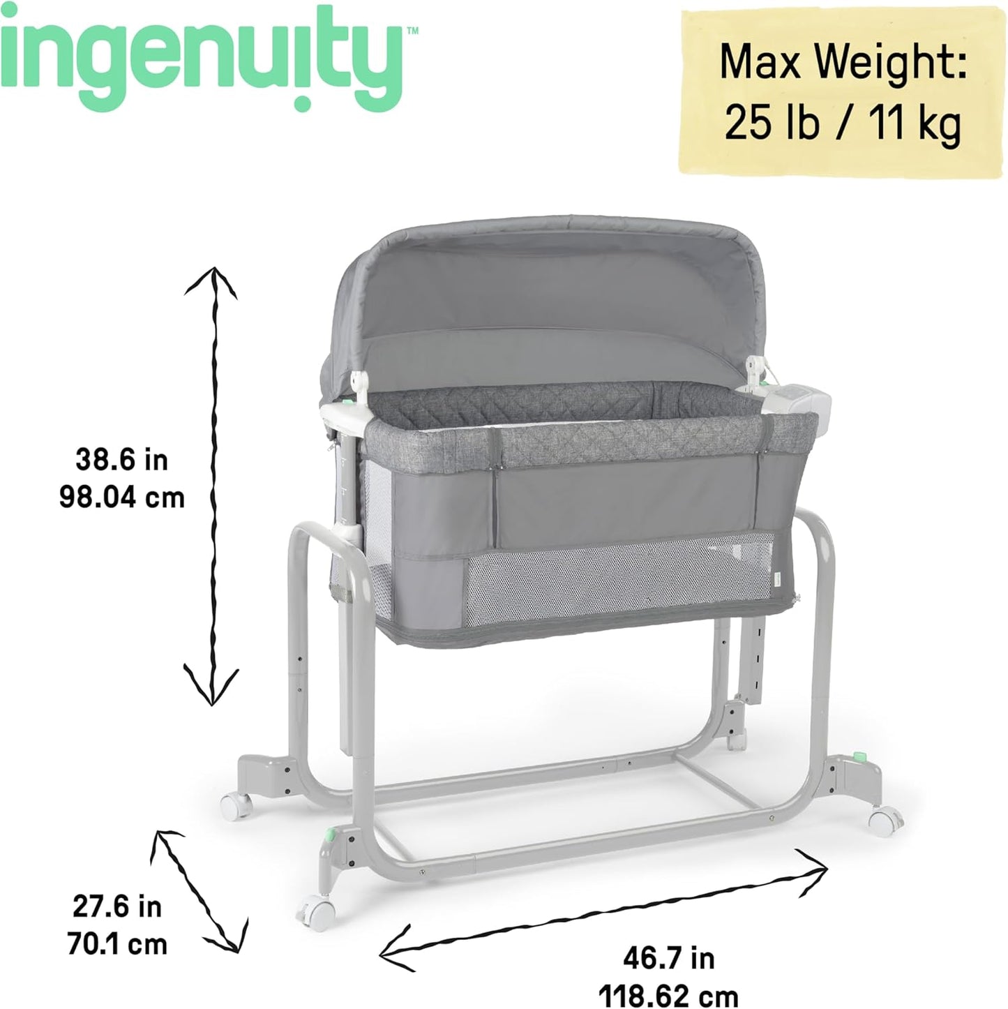 Ingenuity Dream Hero Starlight 3-in-1 Co-Sleeping Bassinet - Lume