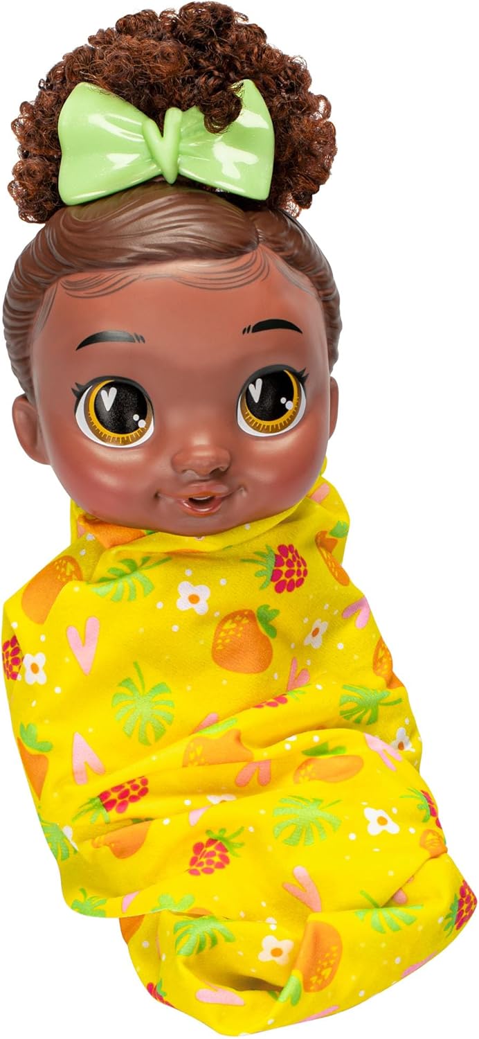 Baby Alive Shampoo Snuggle Berry Boo Black Hair 11 Inch Water Baby Doll Playset, Toys for 3 Year Old Girls & Boys & Up