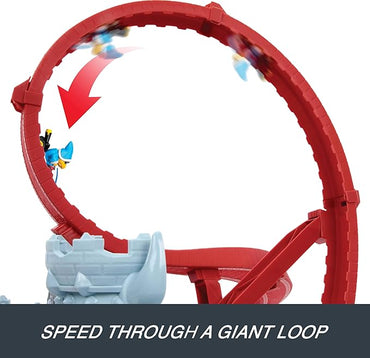 Hot Wheels Toy Car Track Set, Mario Kart Bowser’s Castle Playset & 1:64 Scale Die-Cast Kamek, Interactive Play, with Storage for 30+ Vehicles