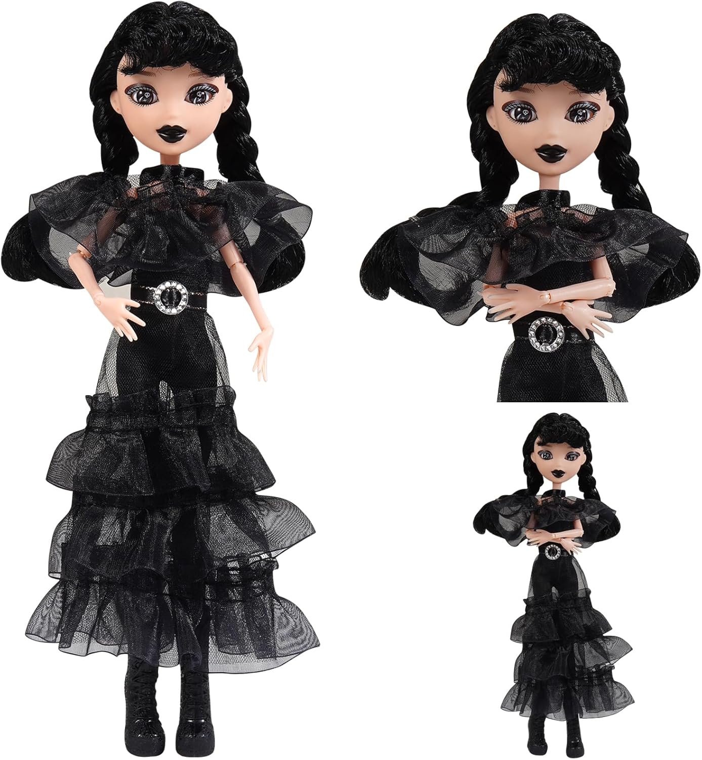 Girls Doll and Accessories, 10 Inch Academy Uniform with Black Dress and Thing