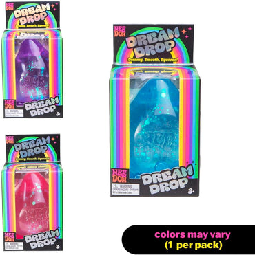 Needoh Dream Drop - 3" Sensory Squeeze Toy for Relaxation and Stress Relief - Assorted Colors