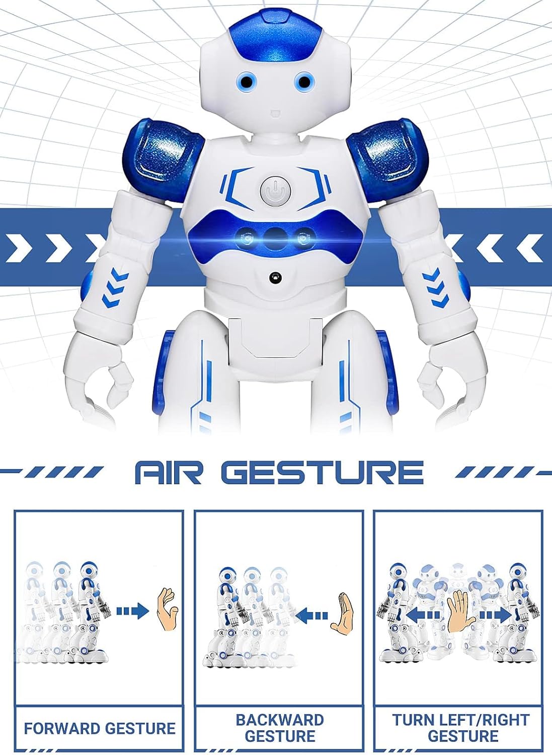 KingsDragon Smart RC Robot Toy – Programmable, Gesture & Remote Control Robot for Kids Ages 3–8 – Talking, Dancing, Interactive Gift for Boys & Girls