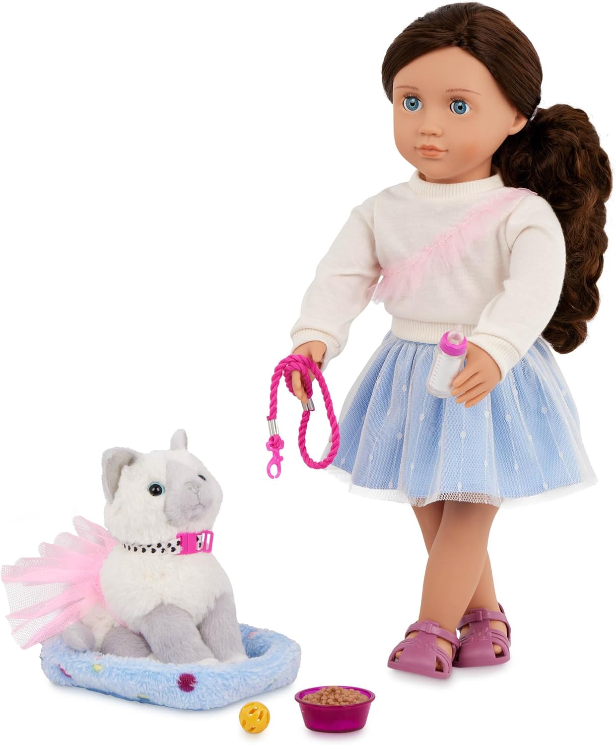 Our Generation Mindy & Pepper 18'' Doll & Pet Kitten Set