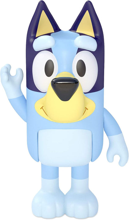 Bluey Family Figure 4-Pack – Includes Bluey, Bingo, Mum (Chilli) & Dad (Bandit) – Poseable Collectible Toy Figures for Kids Ages 3+ – Durable Cake Toppers & Gifts for Toddlers and Fans