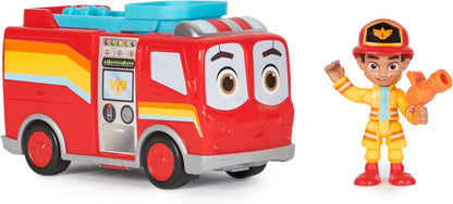 Disney Junior Firebuds HQ Playset with Lights, Sounds, Fire Truck Toy, Action Figure and Vehicle Launcher, Kids Toys for Boys and Girls Ages 3 and Up