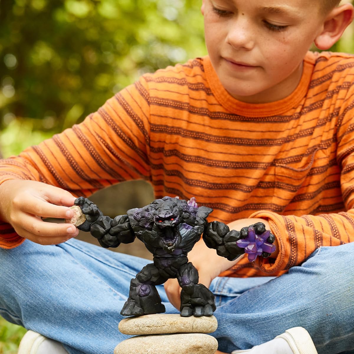 Schleich Eldrador Creatures – 9" Shadow World Stone Monster Toy with Crystal Set