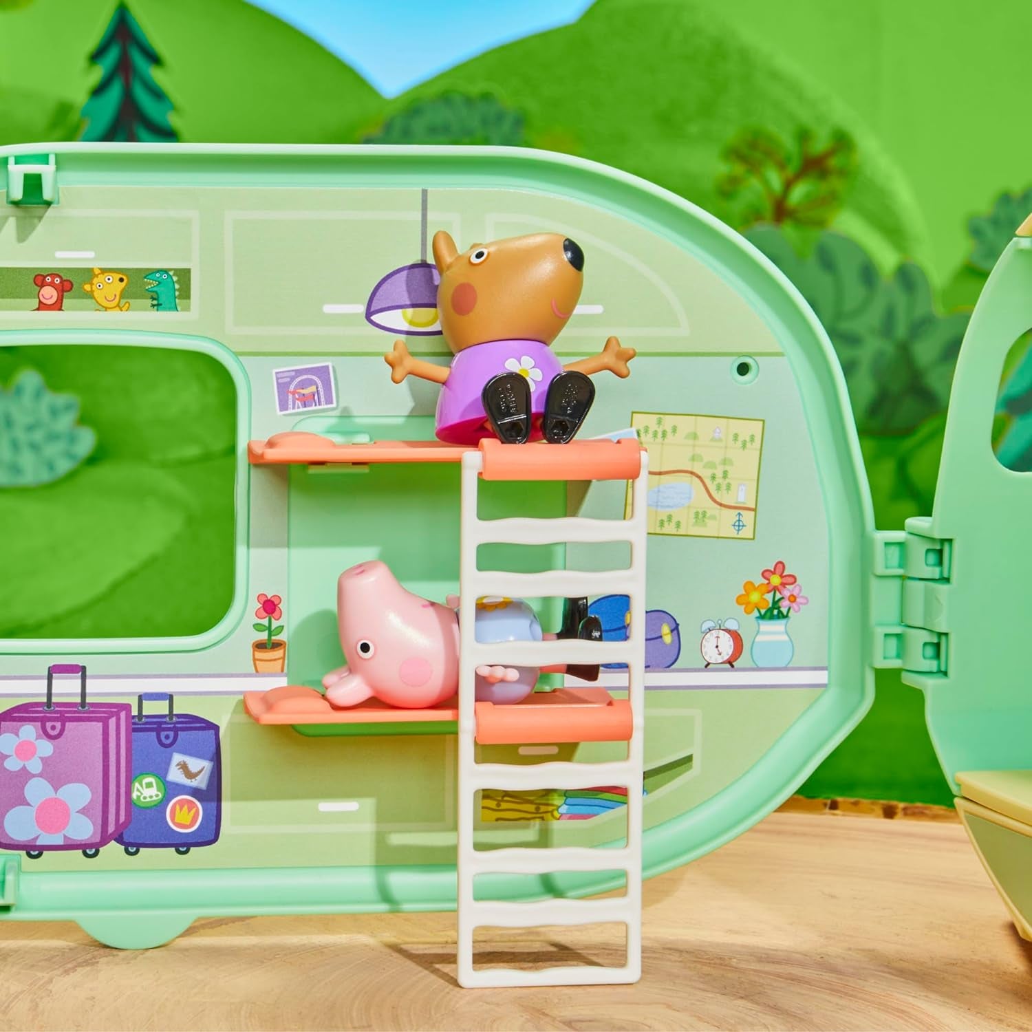 Caravan Playset for Girls and Boys, 3 Figures, 6 Accessories, Preschool Toys, Kids Gifts, Ages 3+