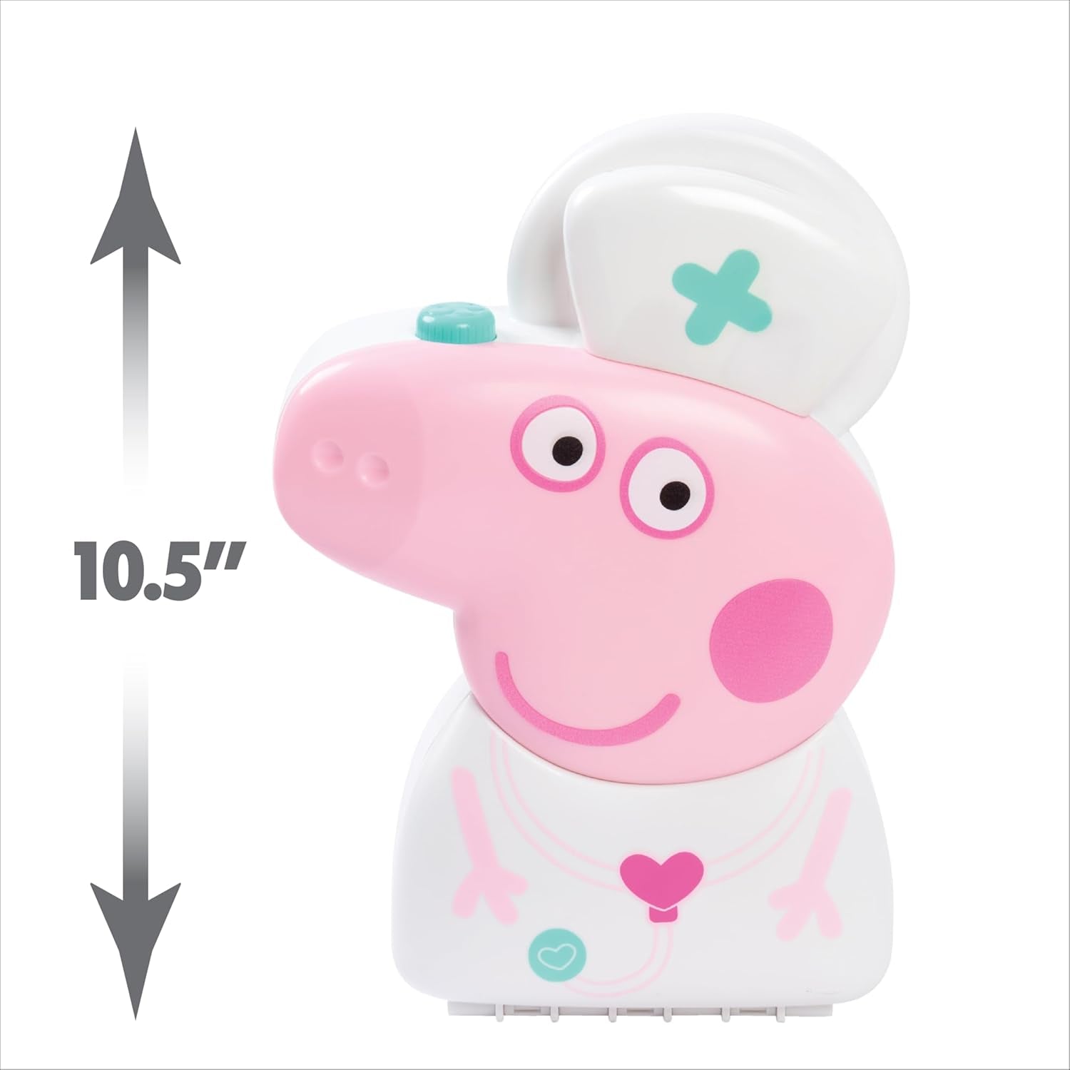 Peppa Pig Checkup Case Set with Carry Handle, 8-Piece Doctor Kit for Kids with Stethoscope, Kids Toys for Ages 3 up by
