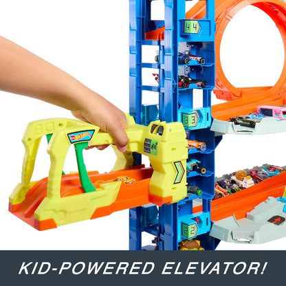 Hot Wheels Ultimate Garage Toy Car Track – Giant Playset with Dragon Attack, Elevator & Die-Cast Vehicles Storage