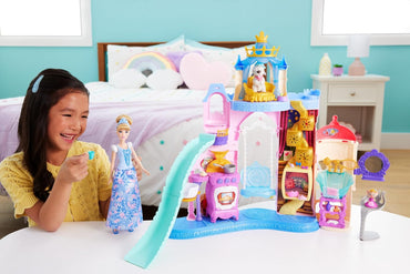 Disney Princess Pet Palace & Cinderella Fashion Doll with 2 Animal Friends