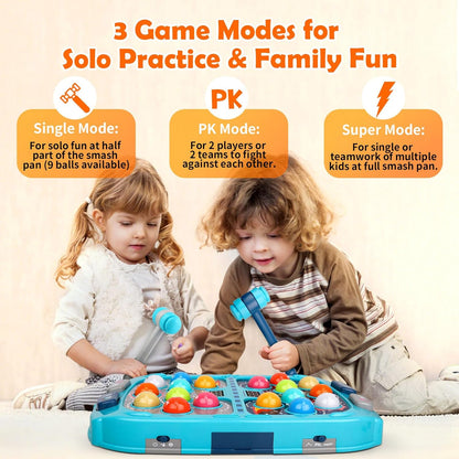 WAYKEE Whack a Mole Game, Toys for 3 4 5 6+ Year Old Boys Girls, Whack a Game for Kids, Gifts for 3-12 Year Old Boys Girls, Interactive Educational Toys with Double Hammers Sound and Light