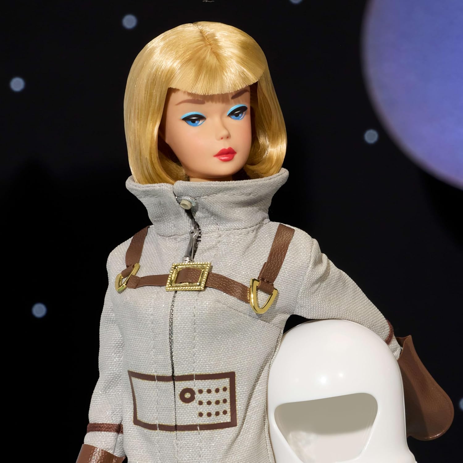 Barbie Miss Astronaut Doll Collectible with Silver Suit, Space Boots & Helmet Accessory, 1965 Vintage Repro