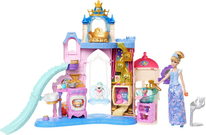 Disney Princess Pet Palace & Cinderella Fashion Doll with 2 Animal Friends