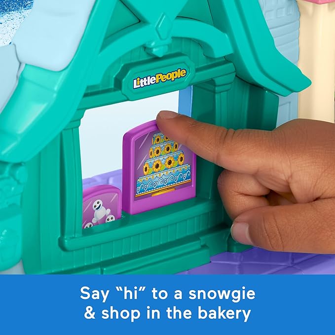 Fisher-Price Little People Toddler Toy Disney Frozen Arendelle Sledding Adventures Playset with Figures for Pretend Play Ages 18+ Months