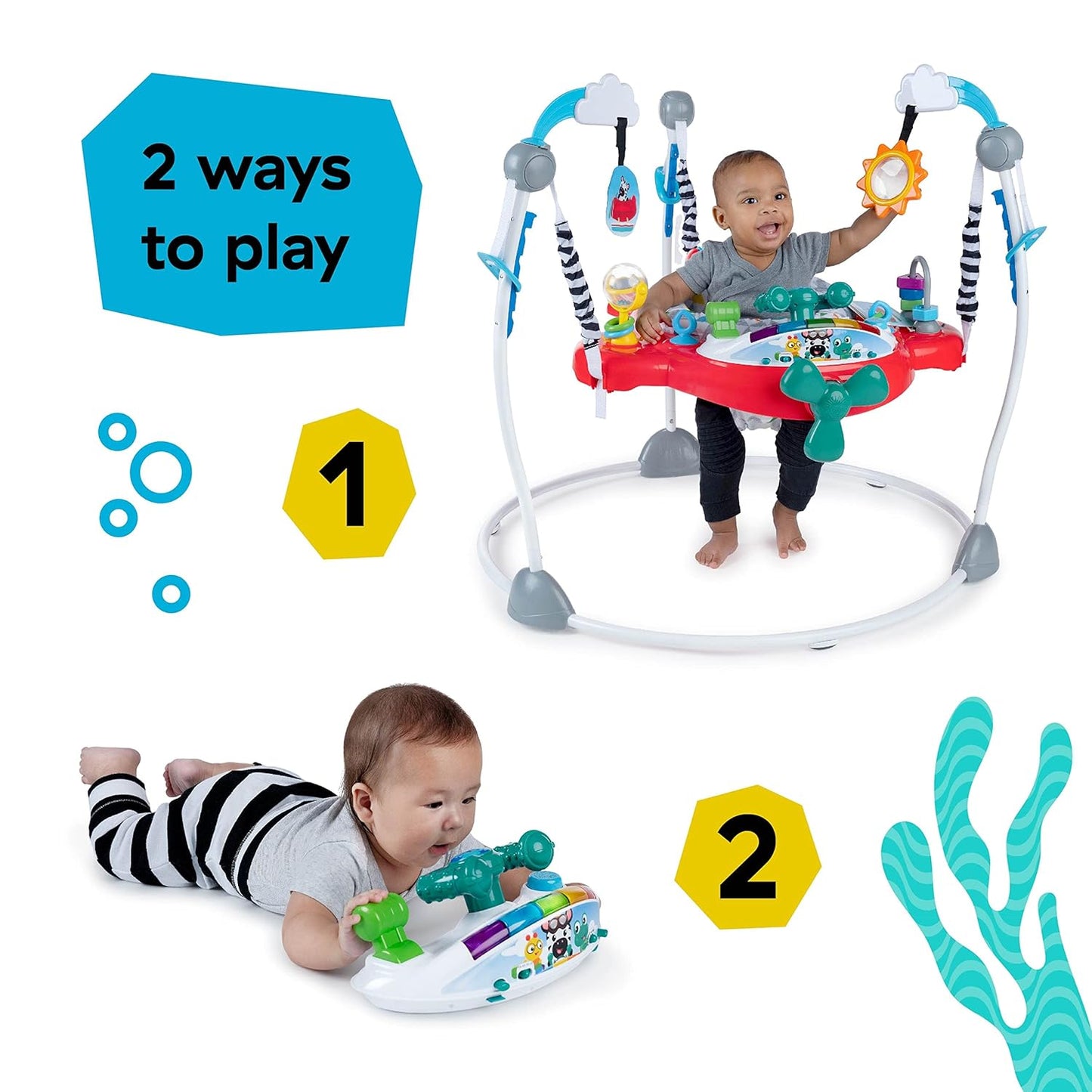 Baby Einstein Ocean Explorers Airplane Adventure 2-in-1 Activity Jumper Lights