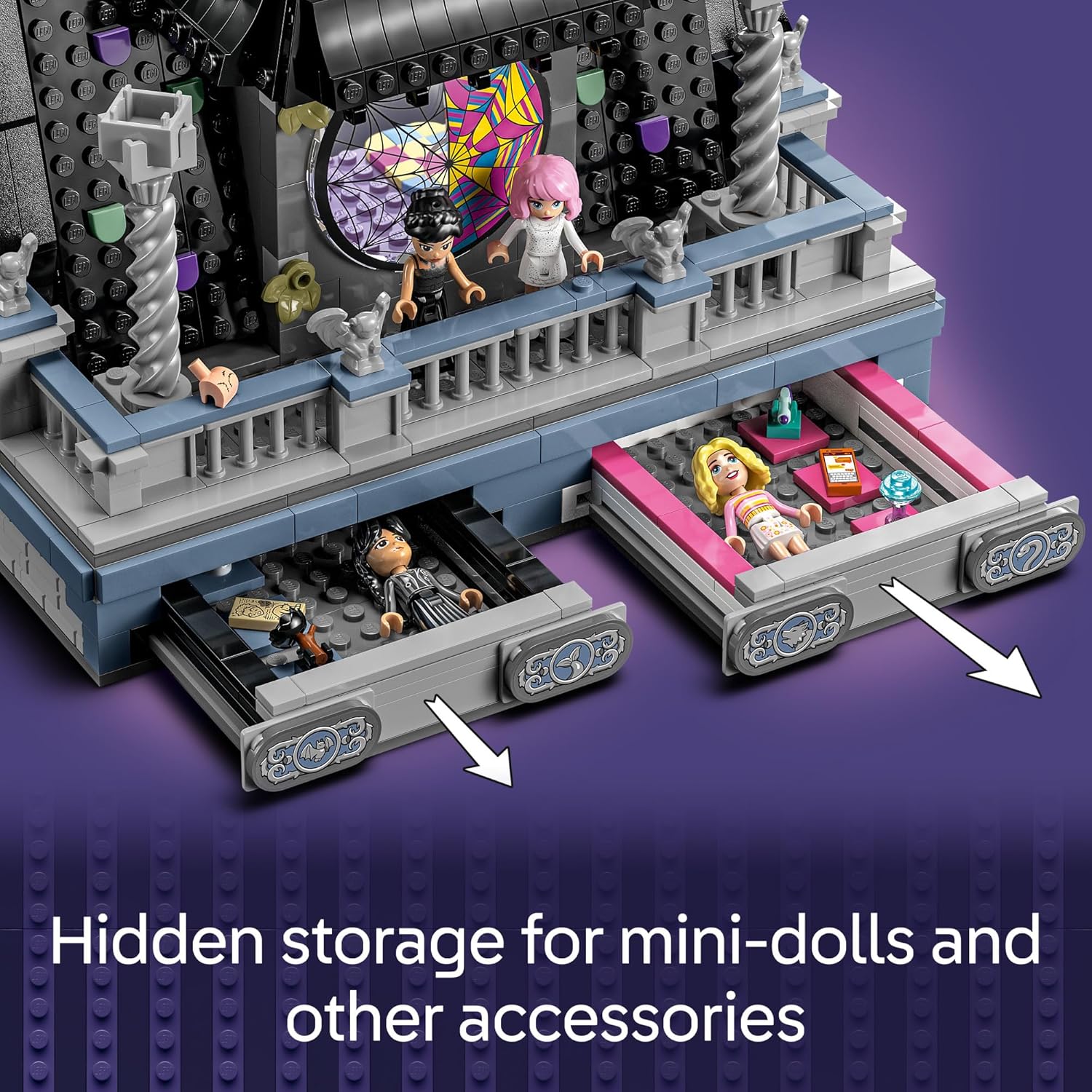 LEGO Wednesday & Enid'S Dorm Room Playset - Building Toy for Pretend Play with 4 Minifigures - Wednesday Addams Doll for Kids, Girls & Boys, Ages 10+ - Gift Idea for Birthday - 76781