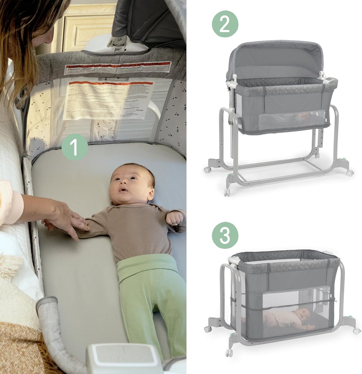Ingenuity Dream Hero Starlight 3-in-1 Co-Sleeping Bassinet - Lume