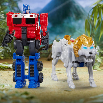 Transformers: Rise of the Beasts Beast Alliance Beast Combiners 2-Pack – Optimus Prime & Lionblade Action Figures, Ages 6+, 7-Inch Combined Mode