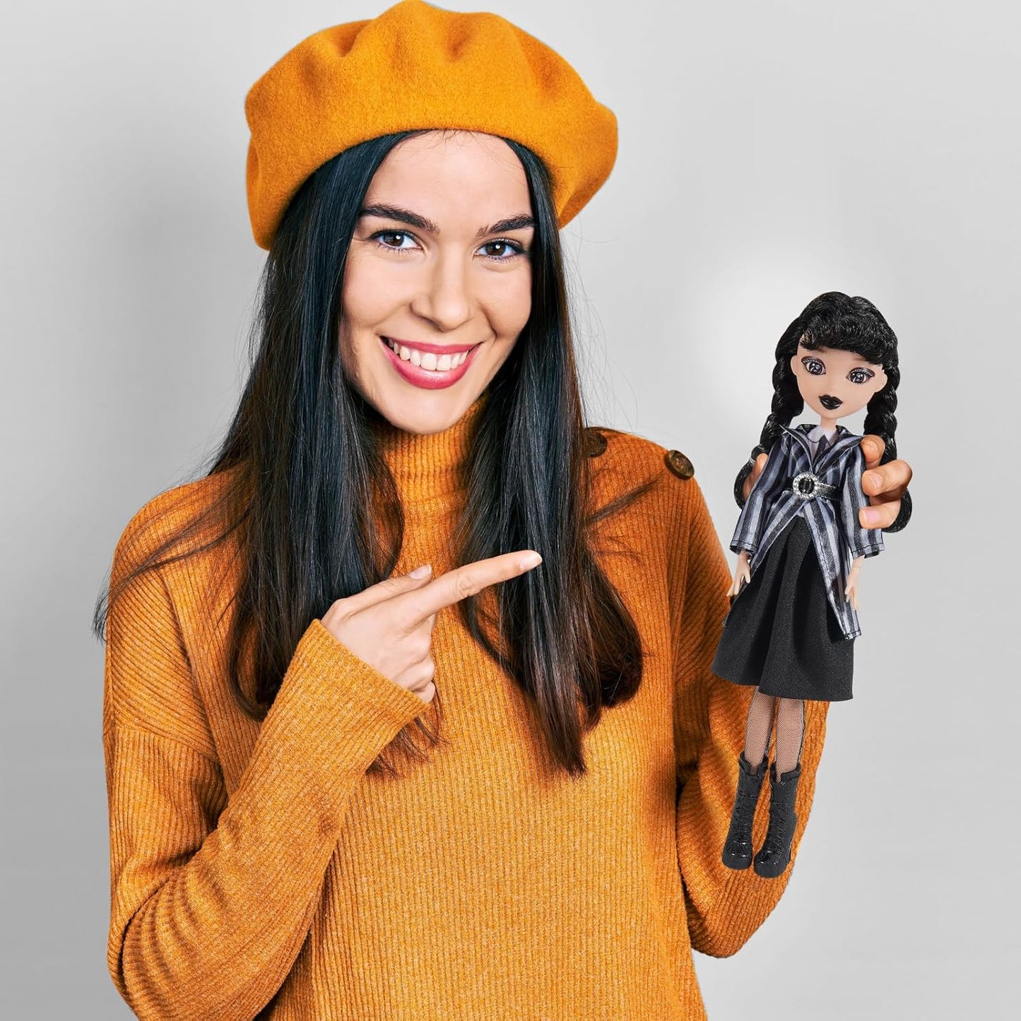 Girls Doll and Accessories, 10 Inch Academy Uniform with Black Dress and Thing