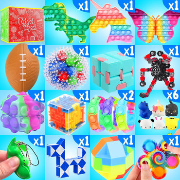 160 Pack Fidget Toys Set – Sensory Toys for Kids with Autism & ADHD, Mini Bulk Party Favors, Pinata Stuffers, Classroom Treasure Box Prizes, Stress Relief Toy Assortment