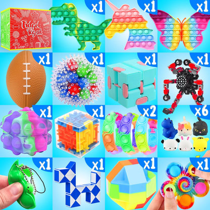 160 Pack Fidget Toys Set – Sensory Toys for Kids with Autism & ADHD, Mini Bulk Party Favors, Pinata Stuffers, Classroom Treasure Box Prizes, Stress Relief Toy Assortment