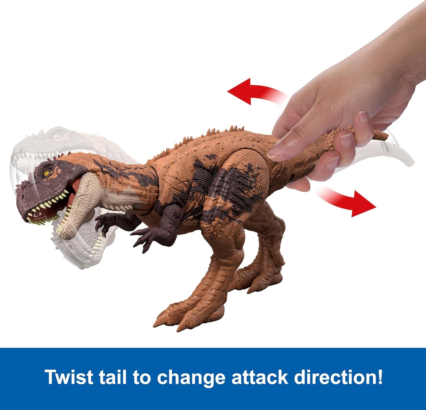 Mattel Jurassic World Dinosaur Toy – Wild Roar Figure with Attack Action & Roar Sound