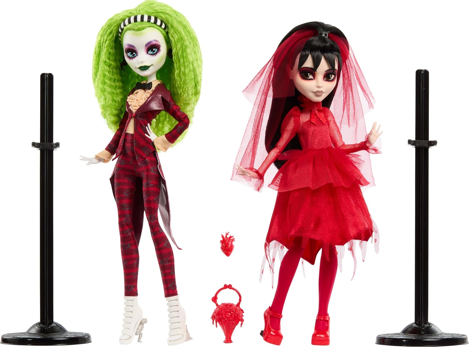 Monster High Skullector Beetlejuice Beetlejuice Doll 2-Pack, Collectible Betelgeuse and Lydia Deetz Set with Accessories and Displayable Packaging (Amazon Exclusive)