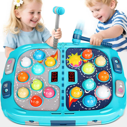 WAYKEE Whack a Mole Game, Toys for 3 4 5 6+ Year Old Boys Girls, Whack a Game for Kids, Gifts for 3-12 Year Old Boys Girls, Interactive Educational Toys with Double Hammers Sound and Light