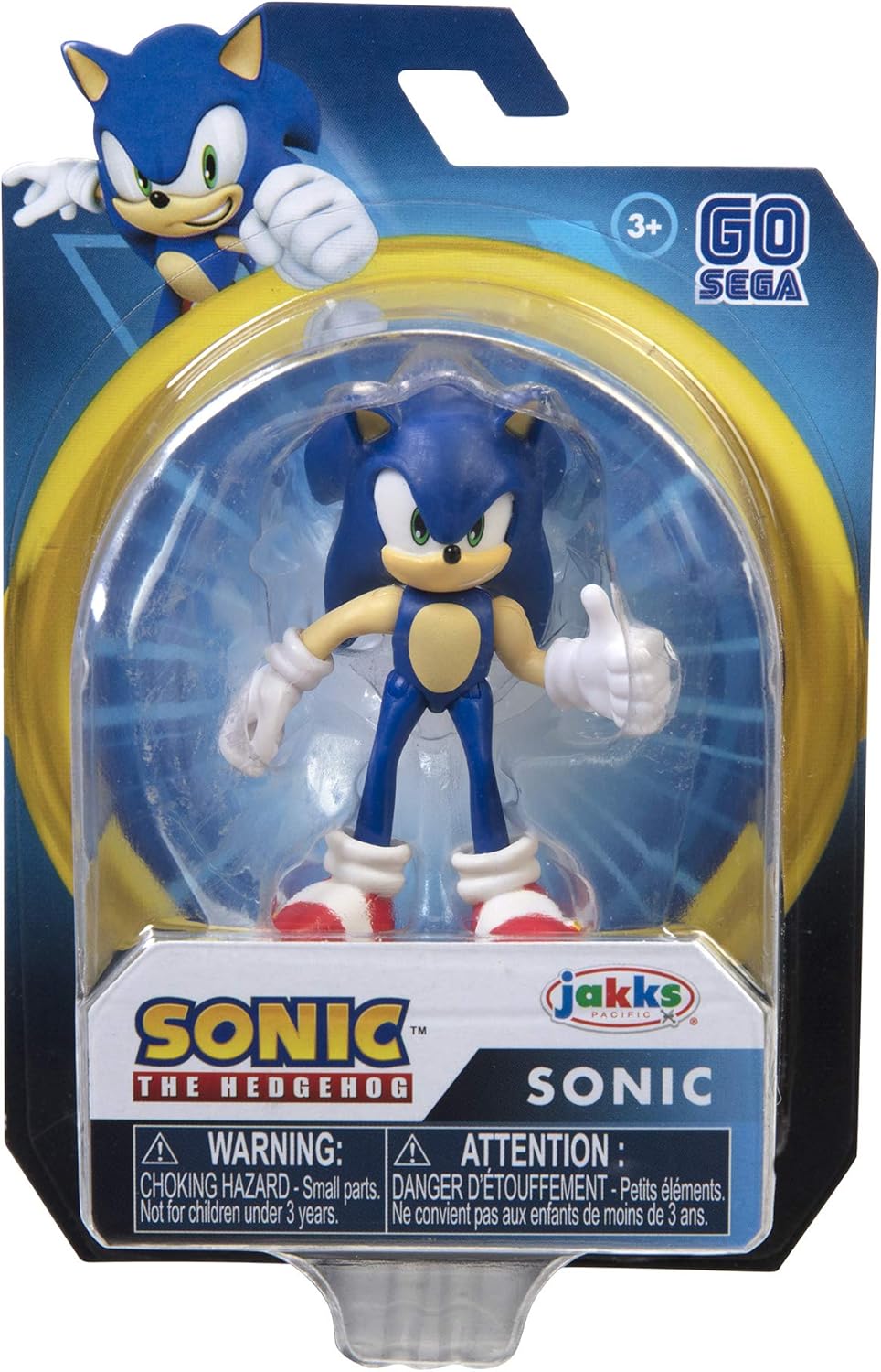 Sonic the Hedgehog Action Figure 2.5 Inch Sonic Collectible Toy, 3 Years