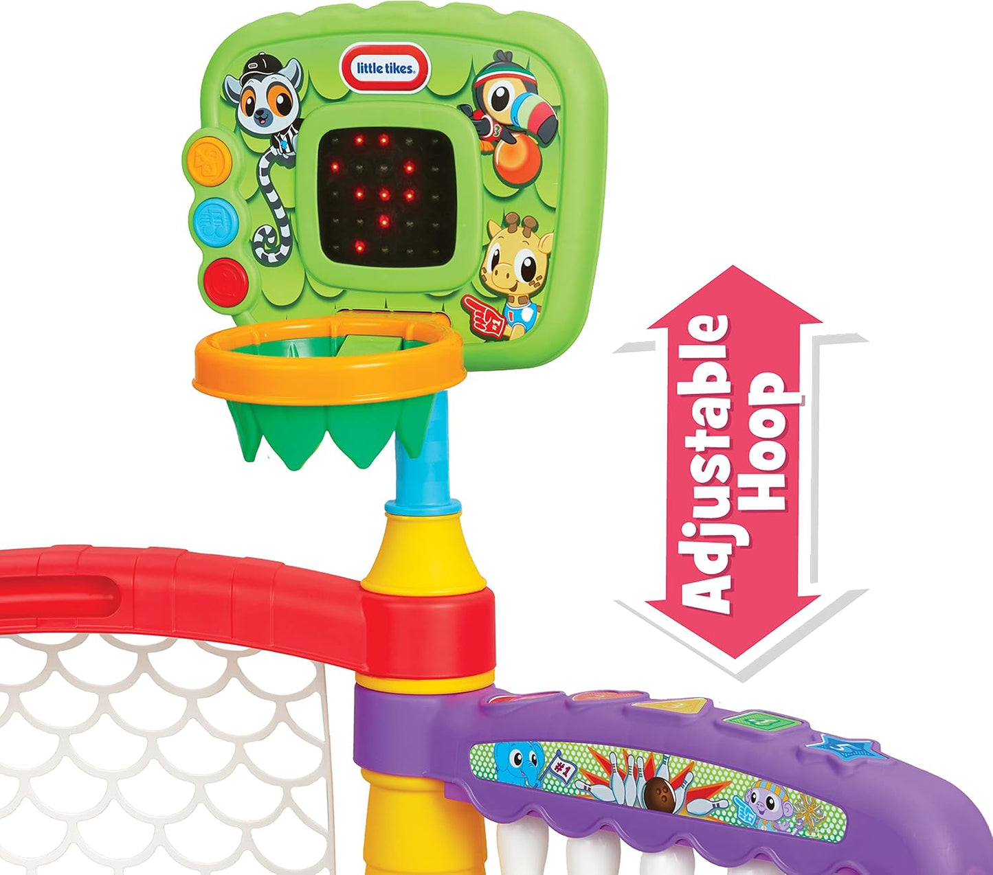 Little Tikes Learn and Play 3-in-1 Sports Zone 75+ Sounds Adjustable Hoop