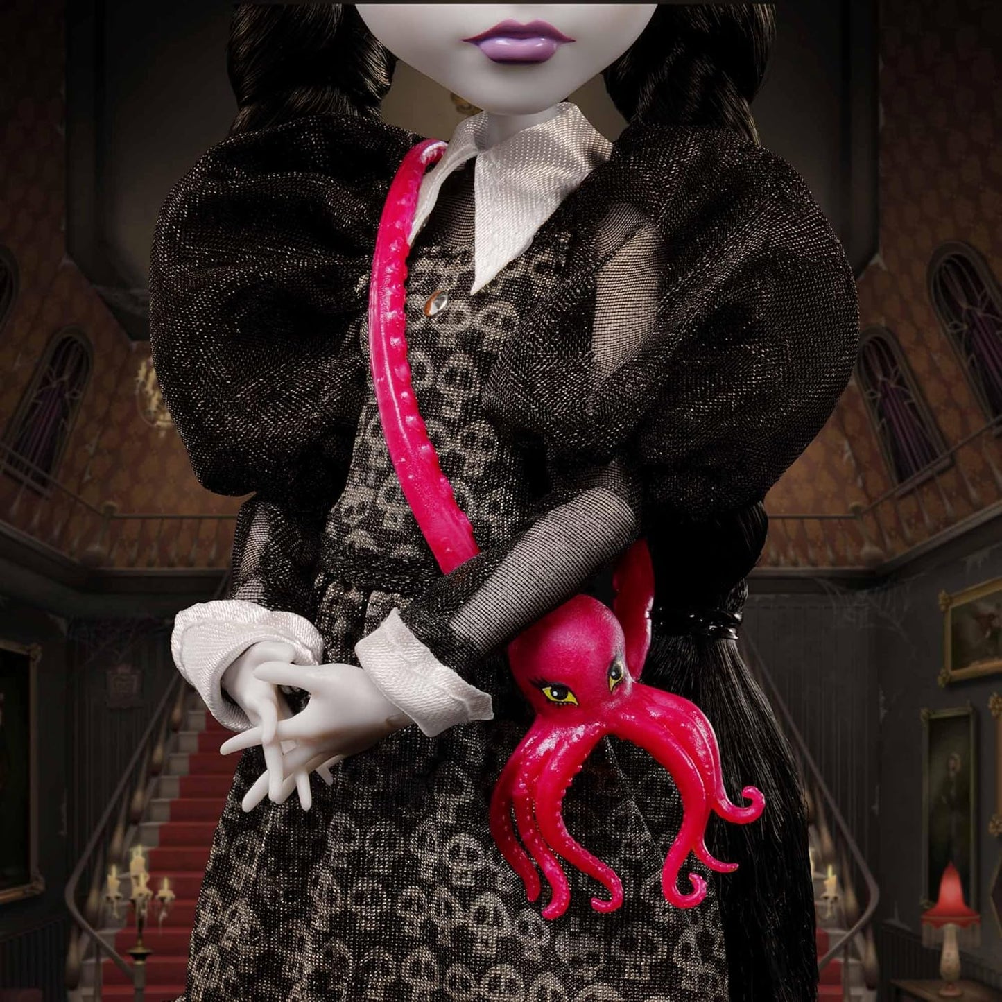 Monster High Skullector Addams Family Doll Two-Pack: Morticia & Wednesday, Fully Articulated Collectible Dolls with Certificate of Authenticity