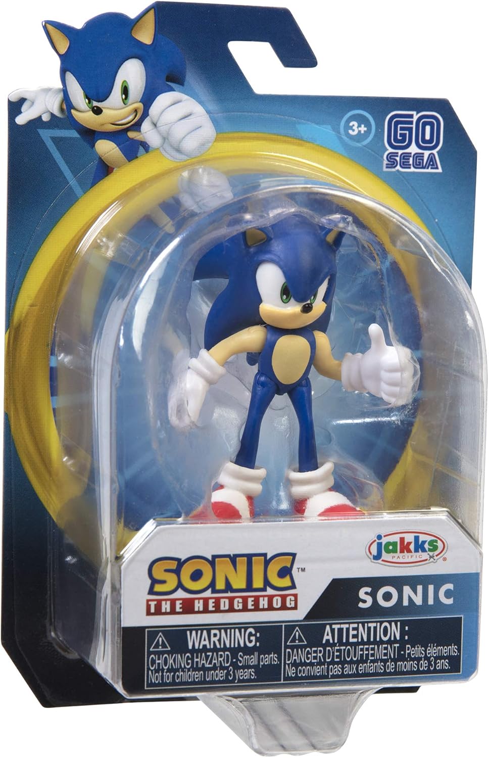 Sonic the Hedgehog Action Figure 2.5 Inch Sonic Collectible Toy, 3 Years