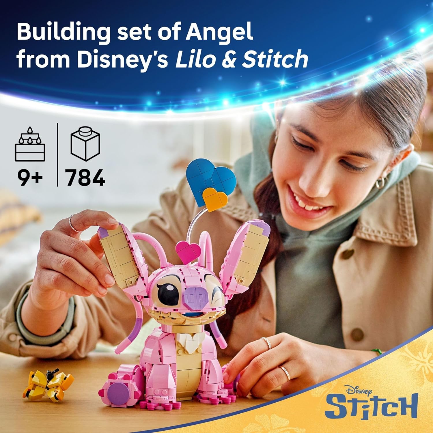 LEGO Disney Angel Lilo & Stitch Kids Toy - Room Decor and Building Set for Girls and Boys, Ages 9+ - Birthday Gift Idea for Young Fans Who Love Stitch Stuff and Learning Toys - 43257